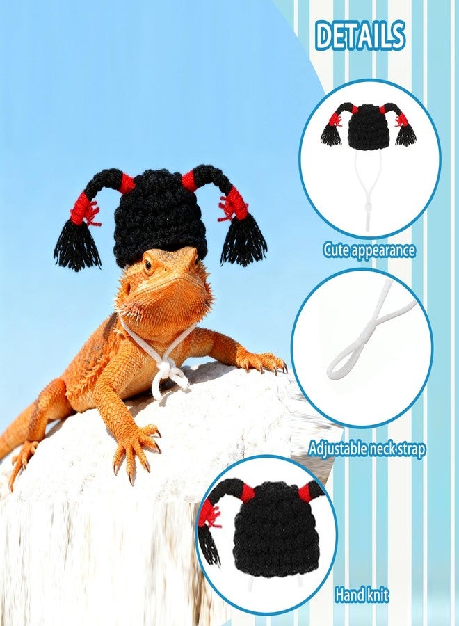 Intatikoo 2 Pcs Mini Pet Hats - Small Animal Costume Accessories for Hamster Parrot Guinea Pig Snake Lizard - Image 3